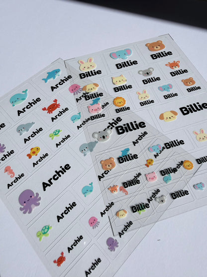 Playful Name Labels
