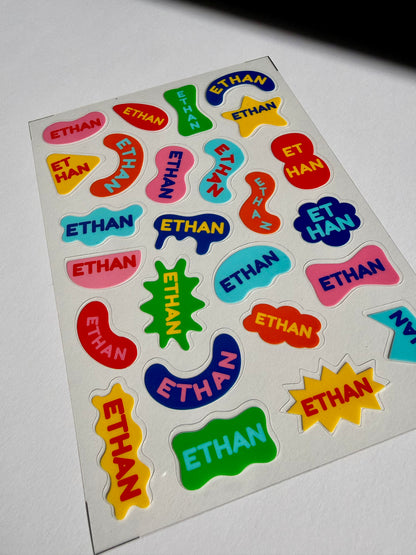 Retro Name Labels