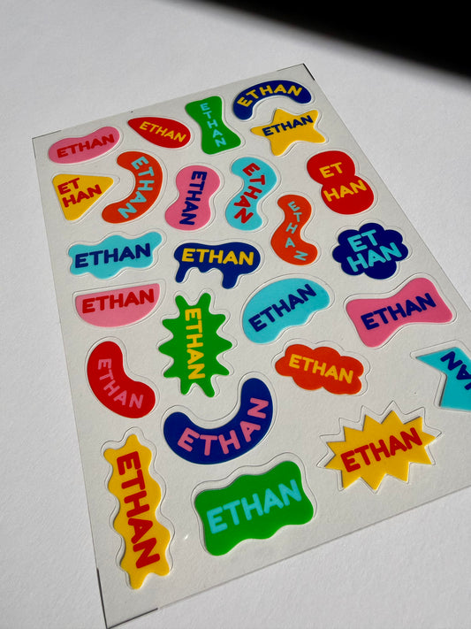 Retro Name Labels