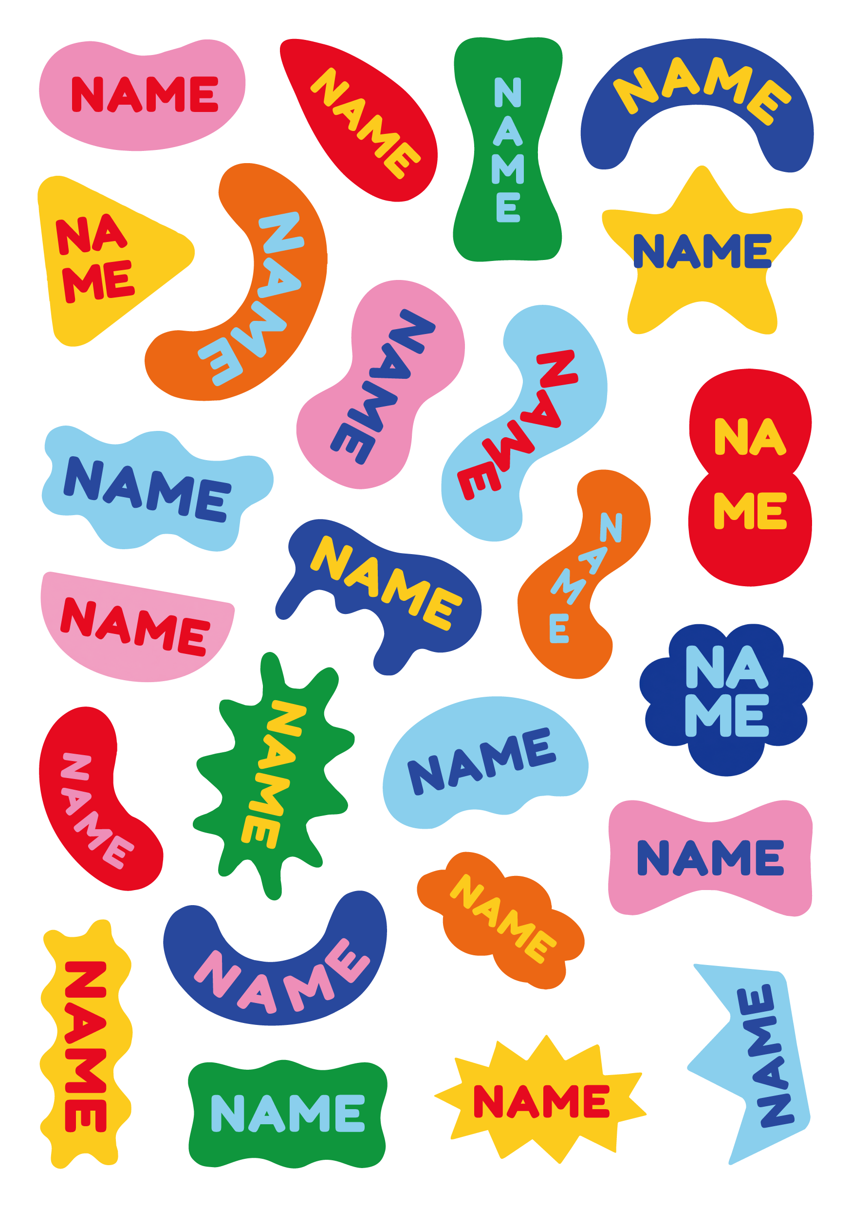 Retro Name Labels